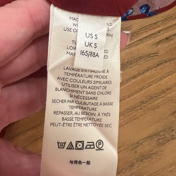 Free People Flower Fields Mini Dress Burgundy Ballon Sleeves Ruffles Boho Small - Picture 9 of 14